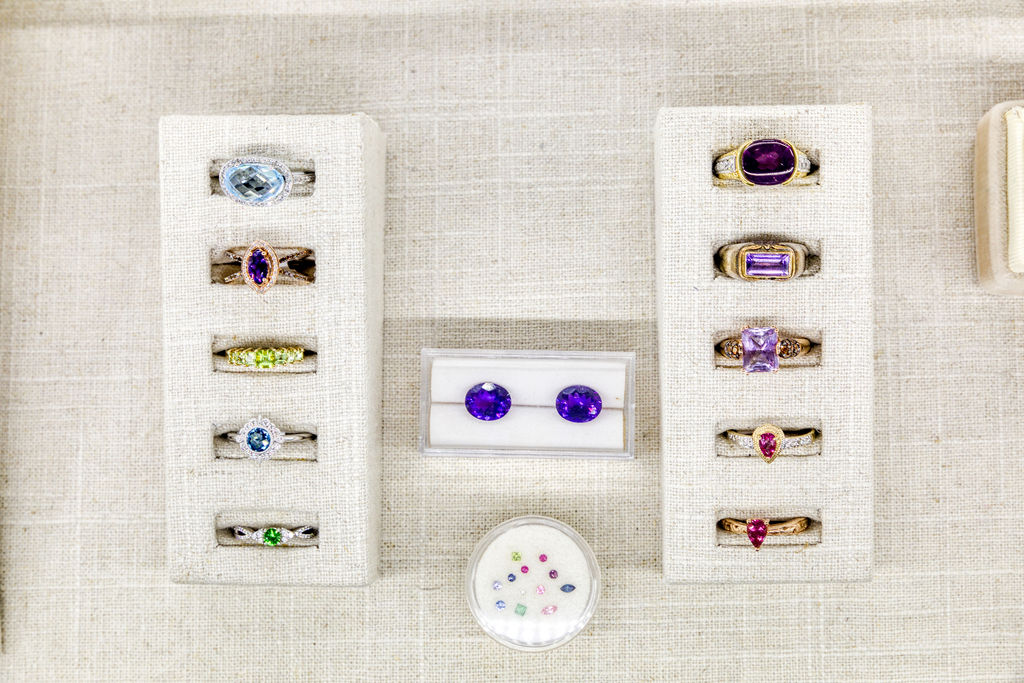high quality rings on display