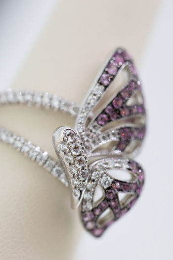 boise jewelers 18K White Gold Butterfly Ring