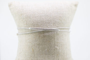 White Gold Bangle Wire Diamond Bracelet