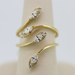 fancy gold and diamond ring