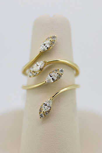 fancy gold and diamond ring